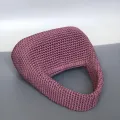 Вязаная сумка хобо лилового цвета