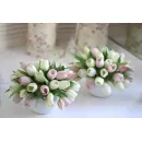 Весенний букет из силиконовых реалистичных тюльпанов