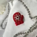 Парные броши Варежка и Шапочка