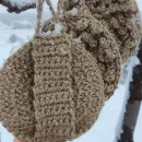 Круглая мочалка из джута