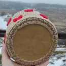 Корзина из джута с сердечками