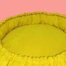 Лежанка круглая жёлтая для питомцев кошек, собак , животных