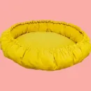 Лежанка круглая жёлтая для питомцев кошек, собак , животных