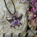 Кулон -Подвеска жук сиреневый