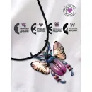 Кулон -Подвеска жук Розово голубой