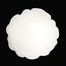 Декоративная подушка круглая, белая, диаметром 47 см