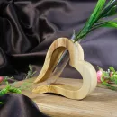 Ваза для цветов и сухоцветов из дерева | сердце | C колбой