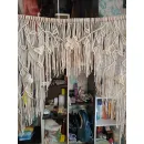 Штора макраме узорная с цветами