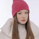 Шапка бини вязаная лапша в рубчик