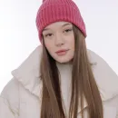 Шапка бини вязаная лапша в рубчик