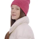 Шапка бини вязаная лапша в рубчик