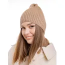 Шапка бини вязаная лапша в рубчик