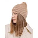 Шапка бини вязаная лапша в рубчик