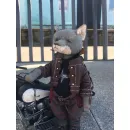 Игрушка тедди Волк на мотоцикле