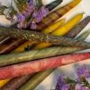 Свеча катанка восковая (ручная работа)