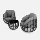 Кофейный стол "LOTUS" Чёрный металлик