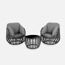 Кофейный стол "LOTUS" Чёрный металлик