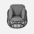 Кресло "LOTUS" Чёрный металлик