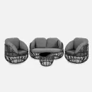 Кофейный стол "LOTUS" Чёрный металлик