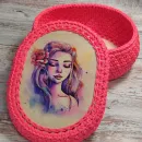 Вязаная корзина