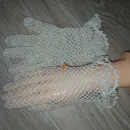 Ажурные вязаные перчатки кроше