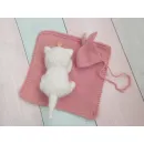 Игрушка Вязаный котенок с глазками