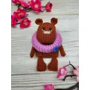 Детская вязаная игрушка мишка