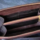 Барсетка/зиппер из натуральной кожи