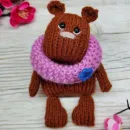 Детская вязаная игрушка мишка