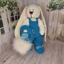 Игрушка — Заяц белый в стиле Тильда 38 см.