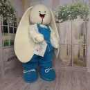 Игрушка — Заяц белый в стиле Тильда 38 см.