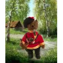 Интерьерная игрушка Медведь гармонист