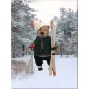 Интерьерная игрушка Медведь лыжник