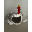 Корзинка из бумажной лозы курочка белая