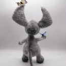 Вязаная интерьерная игрушка: Слоник