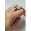 Кольцо из серебра с чернением "Чёрный шелк"