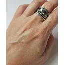 Кольцо из серебра с чернением "Чёрный шелк"