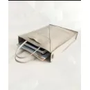 Сумка унисекс - шоппер из натуральной кожи, бежевый цвет