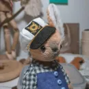 Мягкая игрушка Зайка в технике тедди