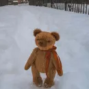 Классический мишка в технике тедди