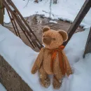 Классический мишка в технике тедди