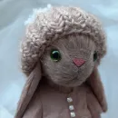 Мягкая игрушка Зайка в технике тедди