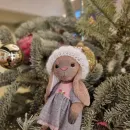 Мягкая игрушка Зайка в технике тедди