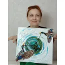 ЛЯГУШКА ПУТЕШЕСТВЕННИЦА - ПАННО МОТИВАТОР, КАРТИНА ИНТЕРЬЕРНАЯ Лягушка путешественница - панно мотиватор, картина интерьерная