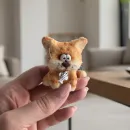 Вязаная интерьерная игрушка: Котик