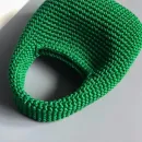 Вязана сумка хобо мини зеленого цвета