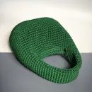 Вязана сумка хобо мини зеленого цвета