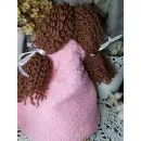 Кукла тильда в розовом пальто. Текстильные куклы ручной работы.