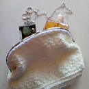 Сумка вязанная ридикюль вечерняя