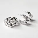 Серьги и кольцо из серебра с шариками